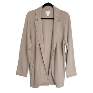 Caslon Women's Tan Casual 2 Pocket Cotton Blazer Size L